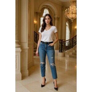 Levi’s PREMIUM Wedgie Fit High Rise Button Fly Distressed Jeans W29 Denim 29 Reg